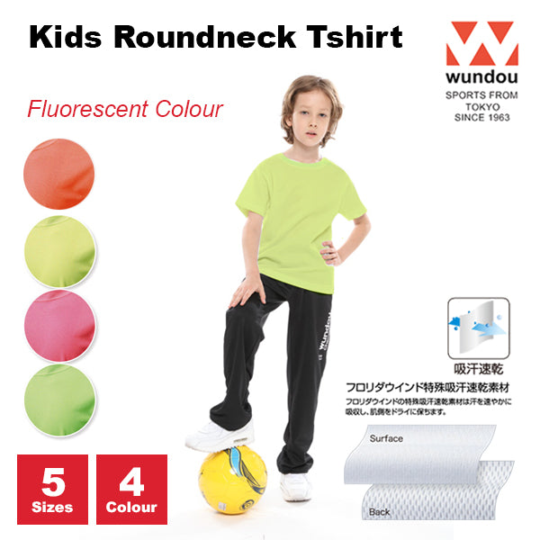 (Kids Sizes) Fluorescent Colour - Dry Light Roundneck Tshirt